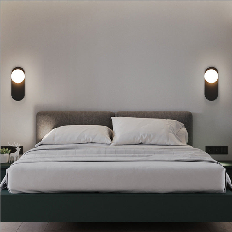 Valentina Moderno LED Vetro Metallo Applique Nero/Oro Camera da Letto