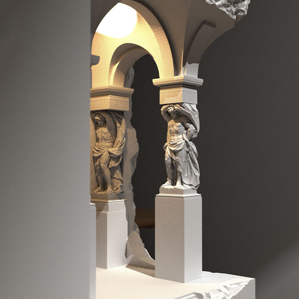 Arisha Arte Deco Colore LED Gesso Applique Soggiorno