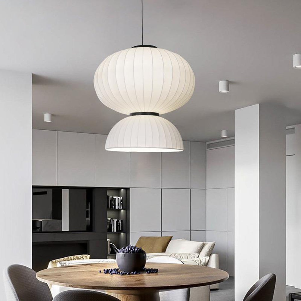Ritta Design LED Lampade a Sospensione Bianco Metallo/ Artificiale Seta Isola Cucina