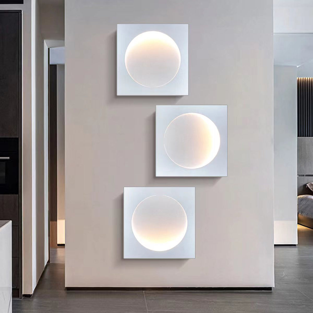 Aria Design Moderna LED Appliquea Decorativo Metallo Luna Soggiorno/Camera da Letto