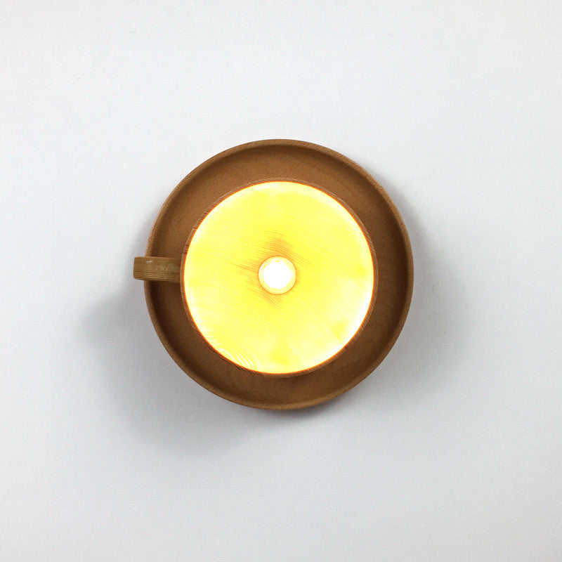 Arisha Moderno Legno Tazza Plafoniere Camera da Letto