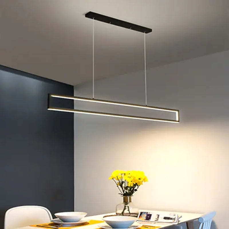 Arisha Minimalista LED Lampada a Sospensione Metallo Rettangolare Verticale