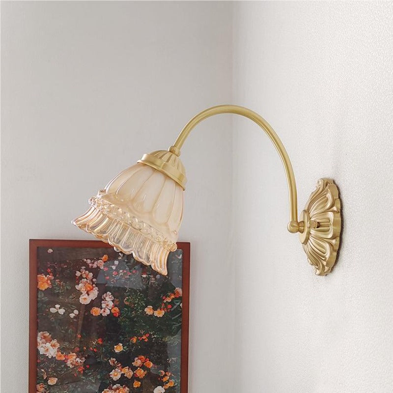 Arisha Retrò LED Metallo Vetro Applique Camera da Letto Balcone