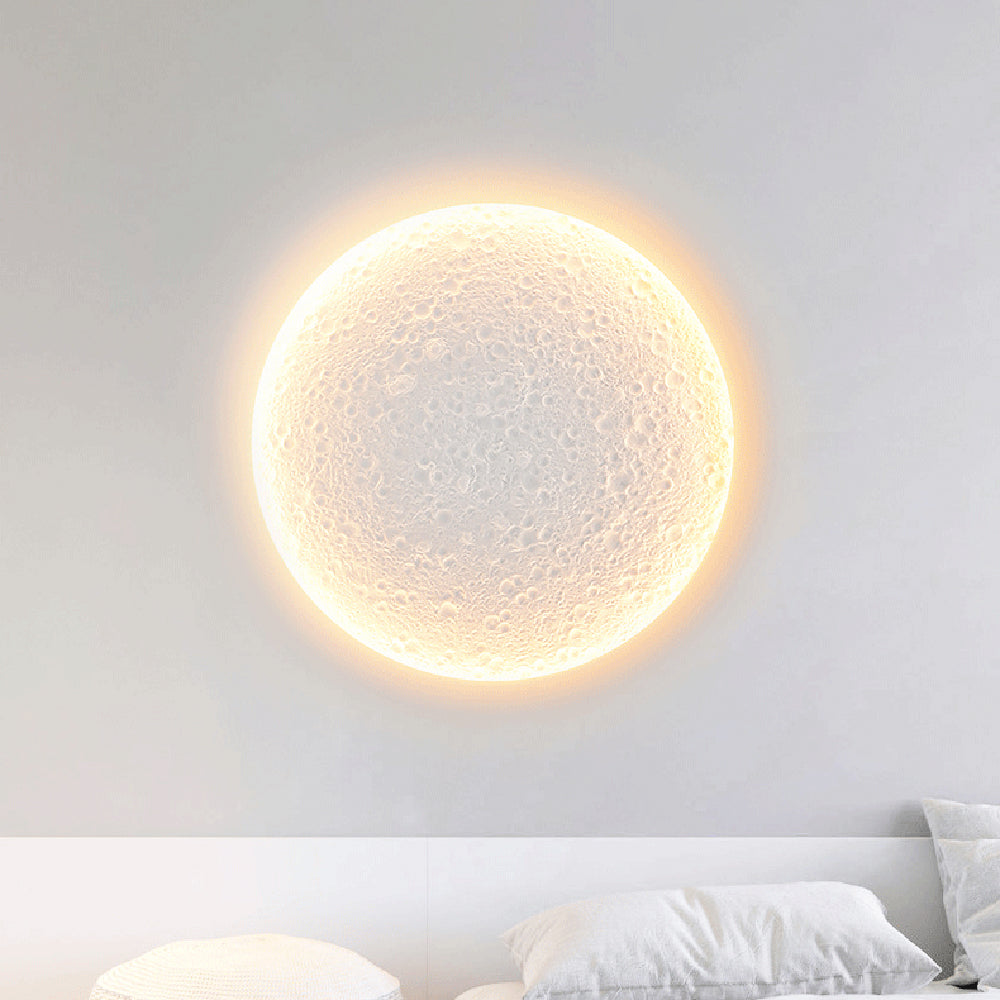 Aria Decorativa Bellissimo LED Emisfero Luna Applique Metallo Gesso Soggiorno/Camera da Letto