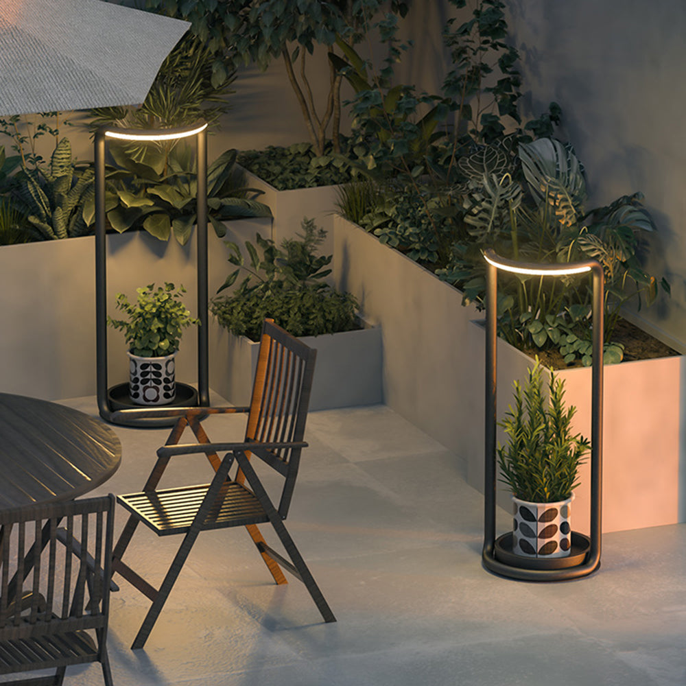 Ray Minimalista LED Rettangolare Solare Lampade da Esterno Giardino