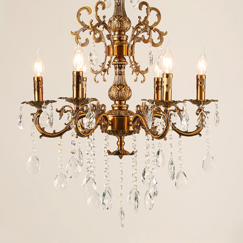 Silva Lampadario LED Moderno di Design Europeo in Cristallo di Lusso Color Bronzo Doratoggiorno/Sala da Pranzo
