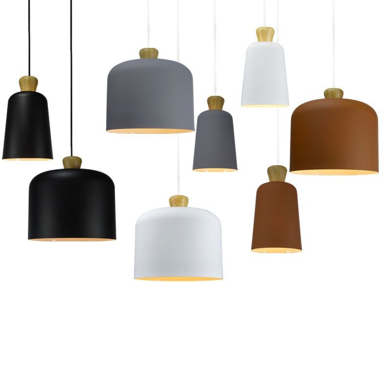 Valentina Minimalismo Metallo/Legno Sospensione Bianco/Nero/Grigio/Marrone Soggiorno