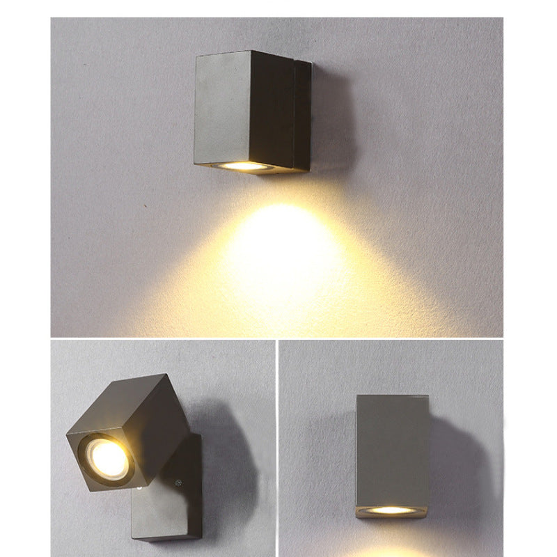 Ray Moderne LED Lampada da Esterno Metallo Nero Ruotabile