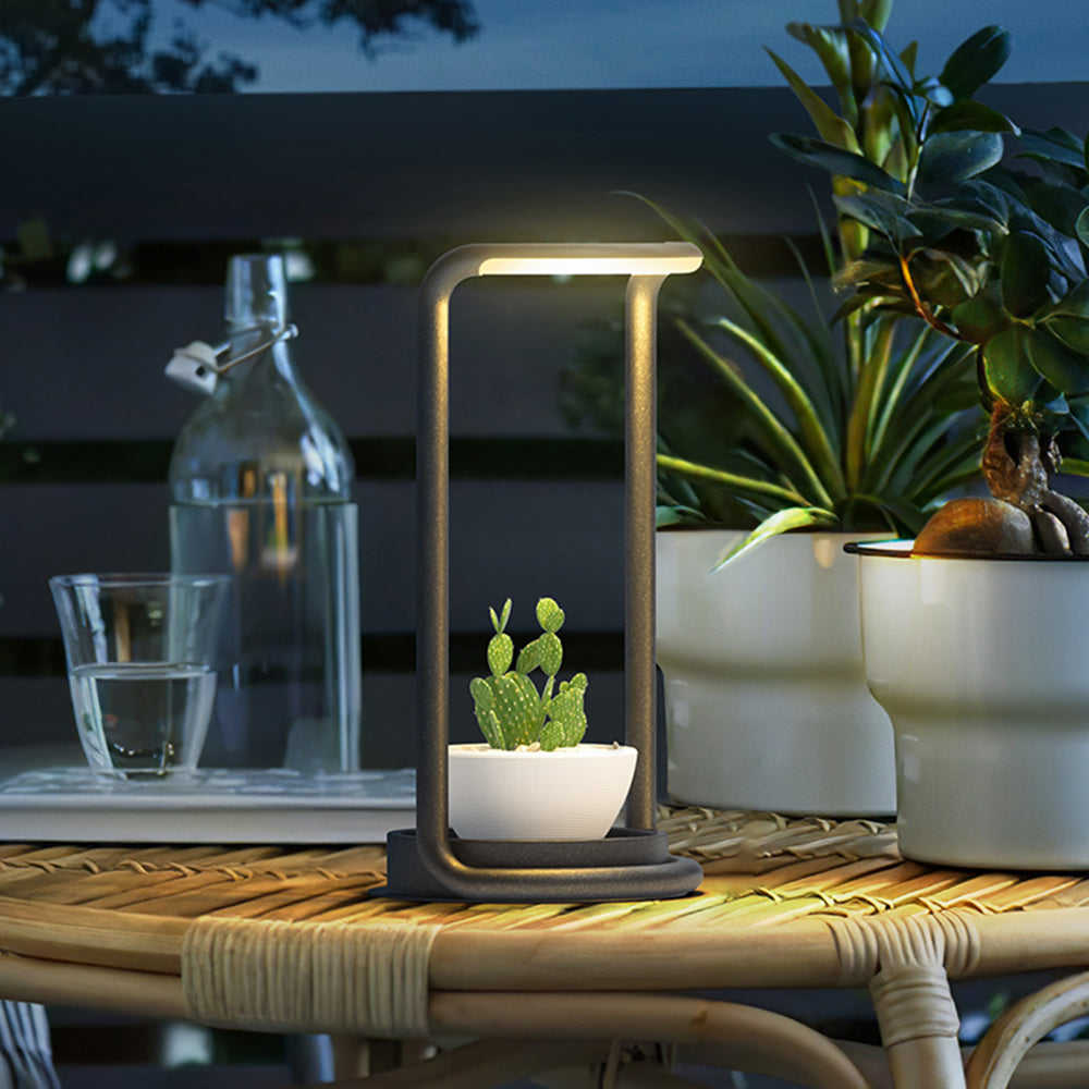 Ray Minimalista LED Rettangolare Solare Lampade da Esterno Giardino