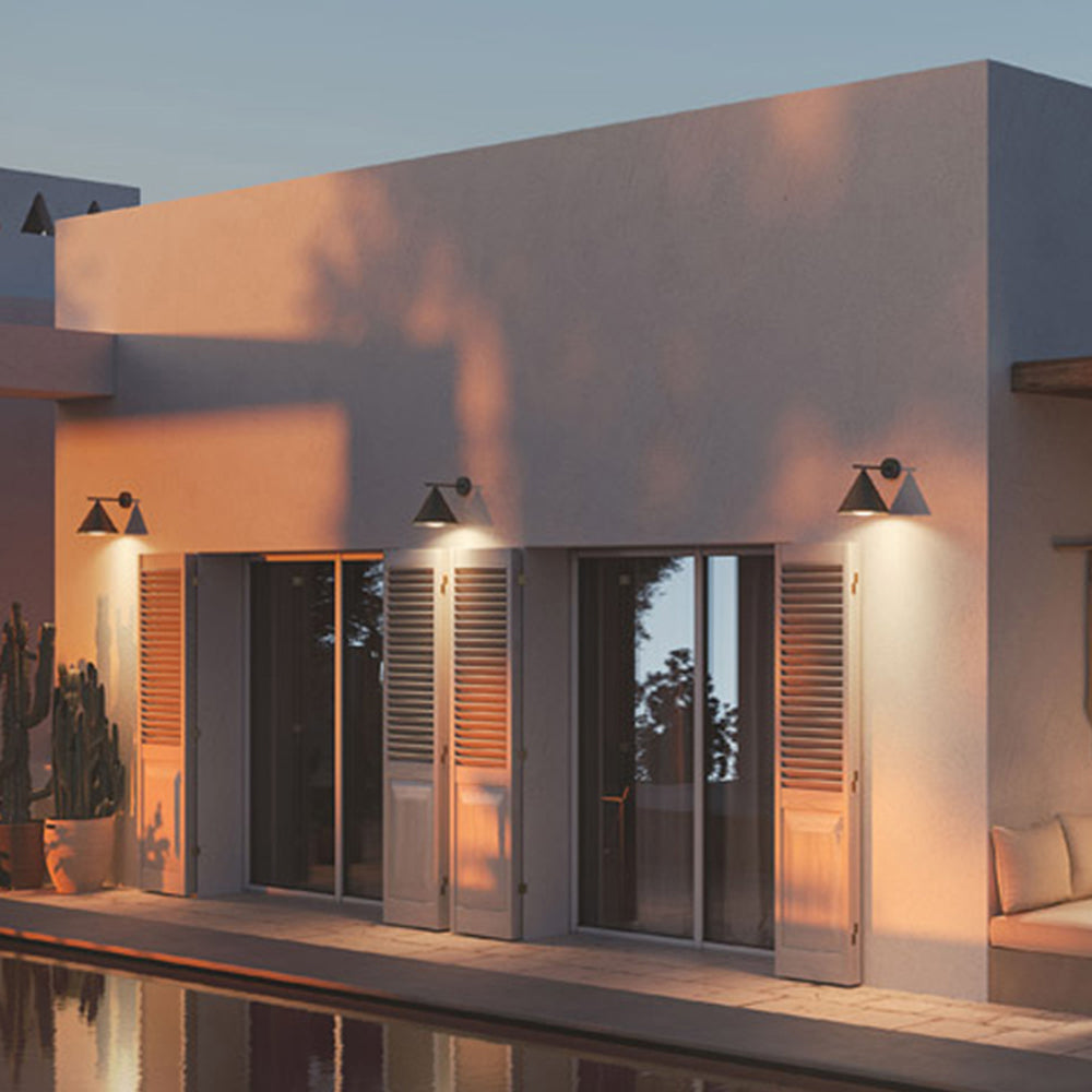 Ray Moderno Minimalista Metallo Cono Applique da Esterno