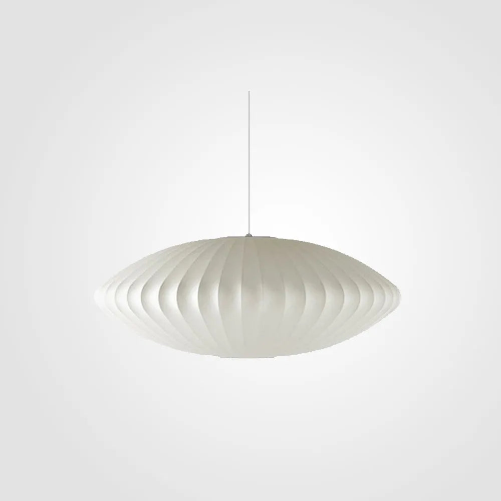 Ritta Lampada a Sospensione con Forma a Bolla in Seta di Gelso