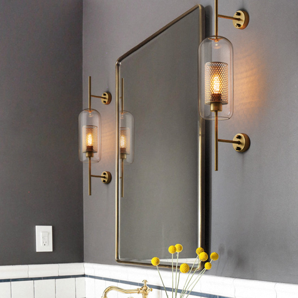 Arisha Industriale LED Applique Metallo/Vetro Argento/Oro Globale