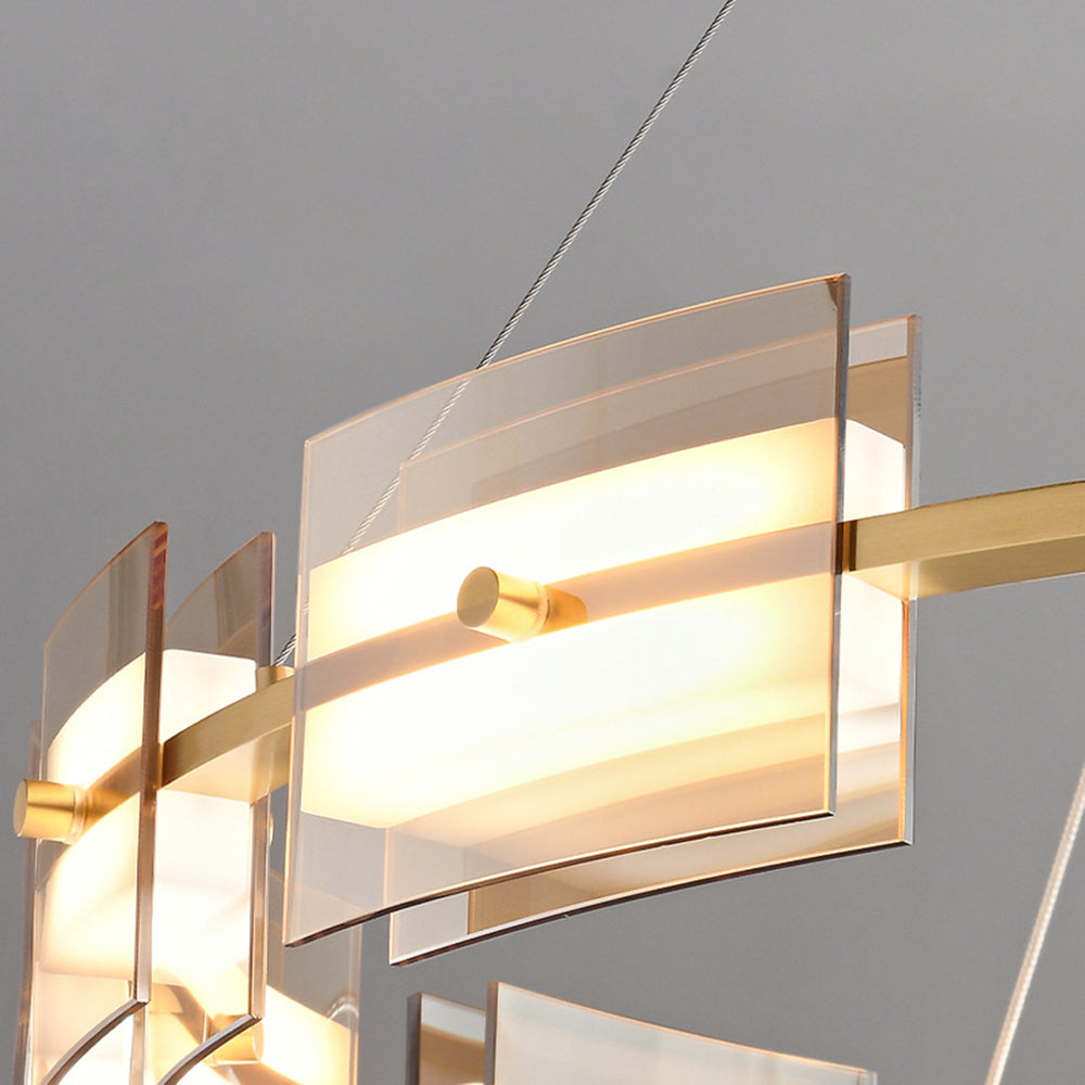 Arisha Moderno Urbano LED Anello Lampade a Sospensione Metallo Nero/Oro Soggiorno/Camera da Letto
