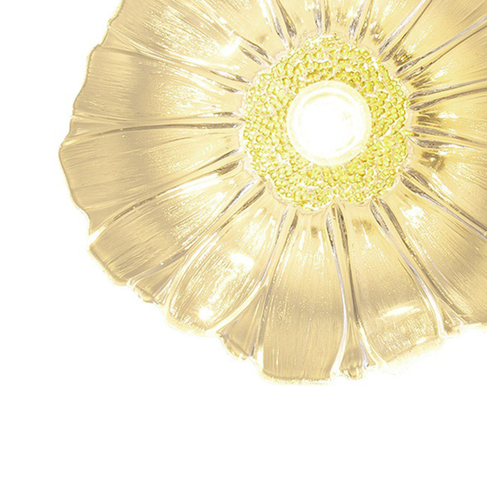 Arisha Design Art Deco Floreale Bellissimo LED Plafoniera Vetro Chiaro/Verde Soggiorno/Camera da Letto