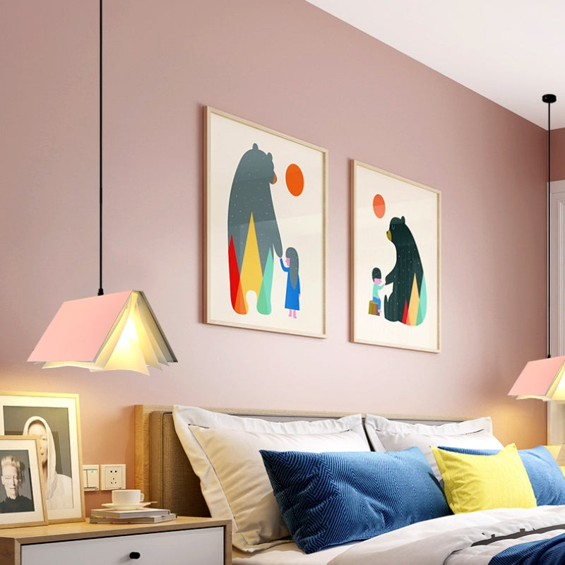 Arisha Creative Libro Metallo Plastica Lampade a Sospensione Camera da Letto