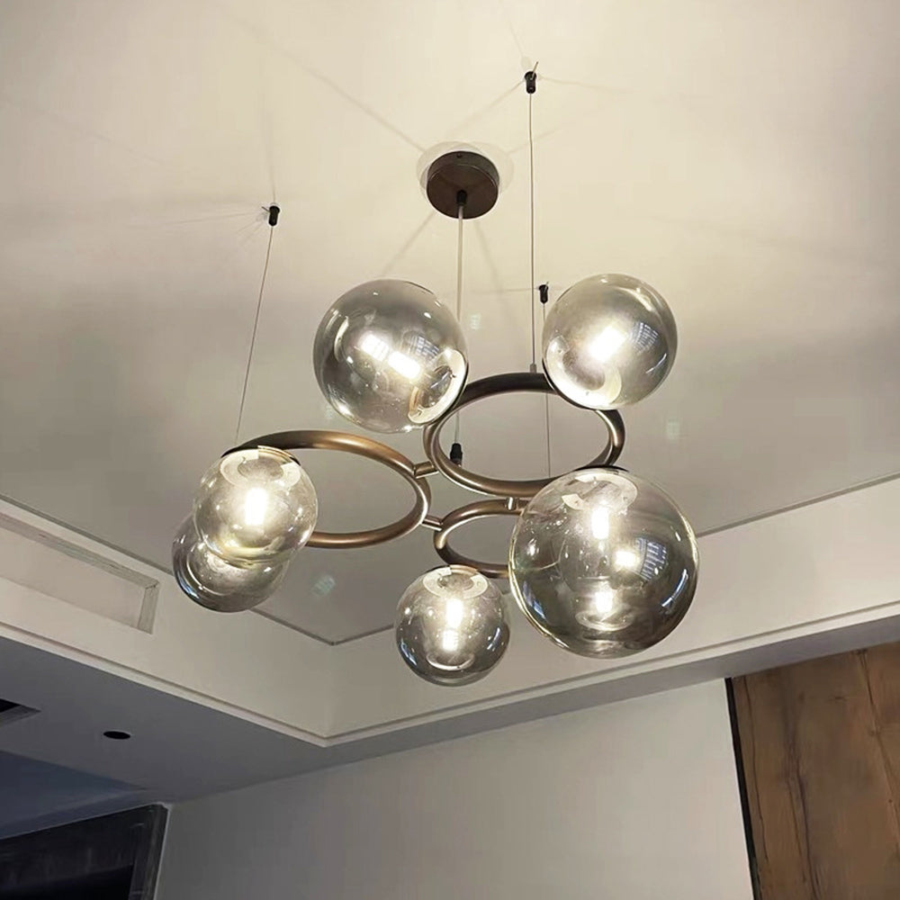 Valentina Minimalista Moderno LED Lampade a Sospensione Bianco/Oro Metallo/Vetro Soggiorno/Camera da Letto