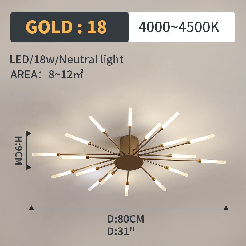 Arisha Moderni LED Montaggio Incasso Plafoniere Fuochi Artificiali