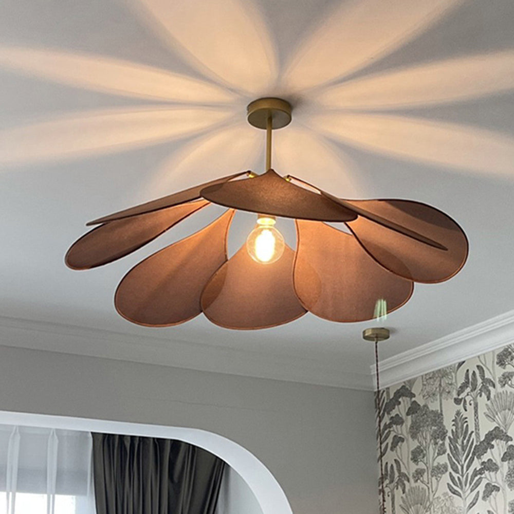 Ritta Moderni LED Lampade a Sospensione Vintage Rustico Tessuto Bianco/Marrone