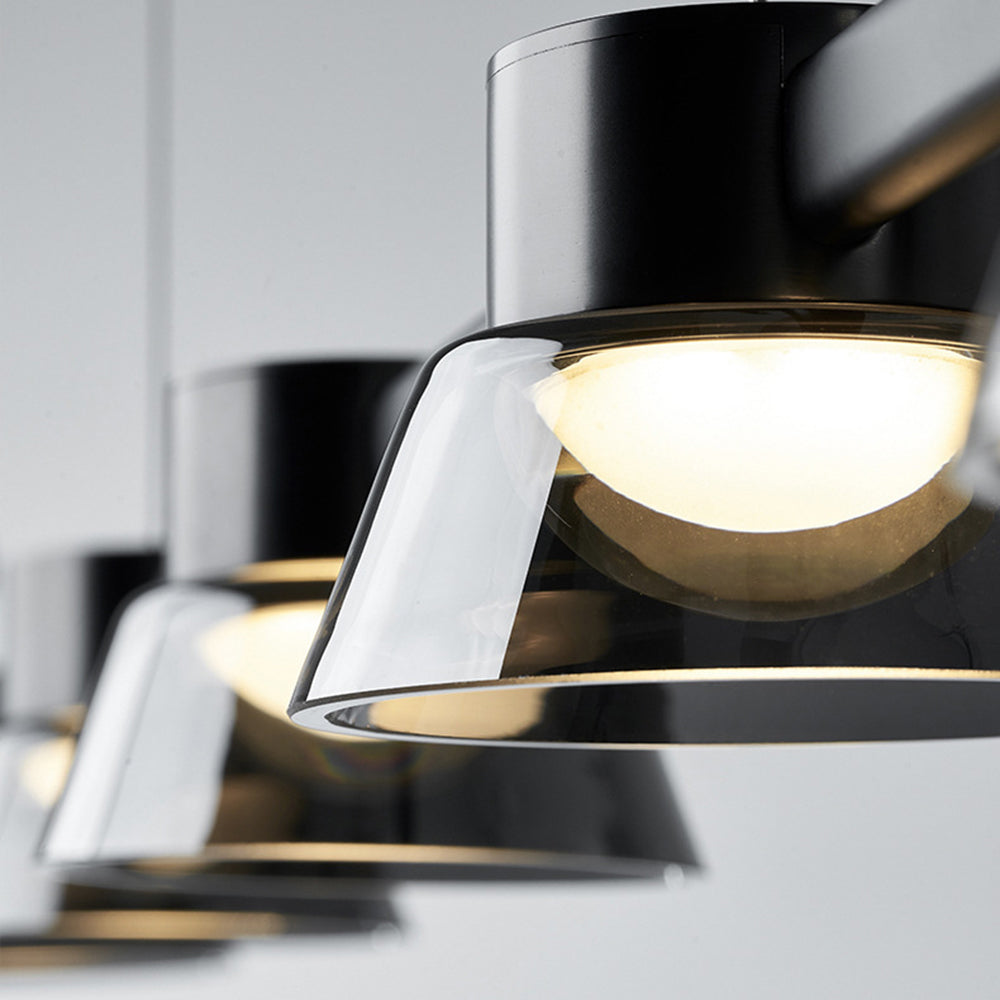 Arisha Moderno LED Lampada a Sospensione Metallo Nero Lineare Sala da Pranzo/Soggiorno/Camera da Letto
