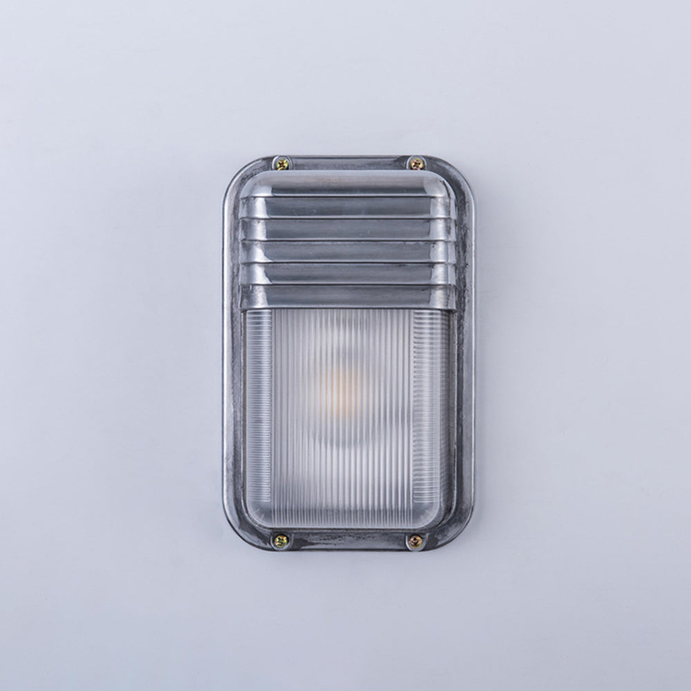 Ray Moderna PC/Vetro Applique Esterno Argento Cortile/Balcone