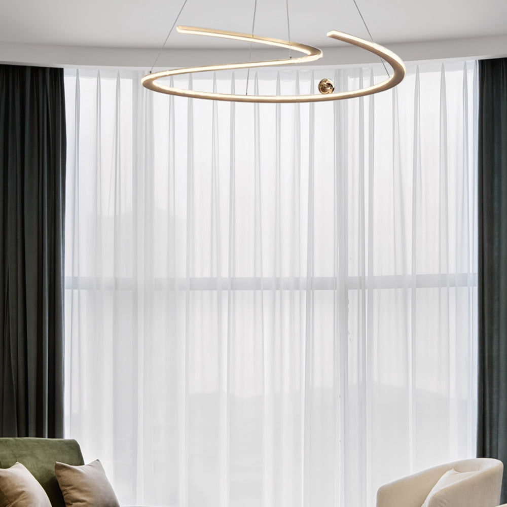 Arisha Lampada a Sospensione Metallo Oro Lineare Minimalista Camera da Letto