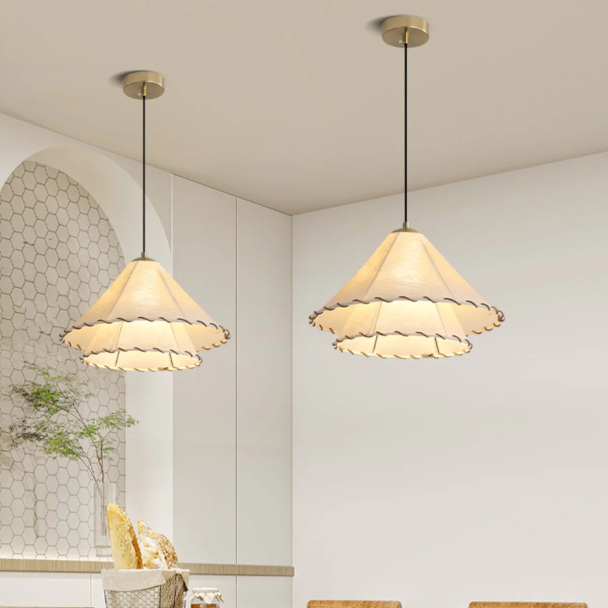 Arisha Decorativa Metallo Rattan Sospensione Giallo Camera da Letto Ristorante