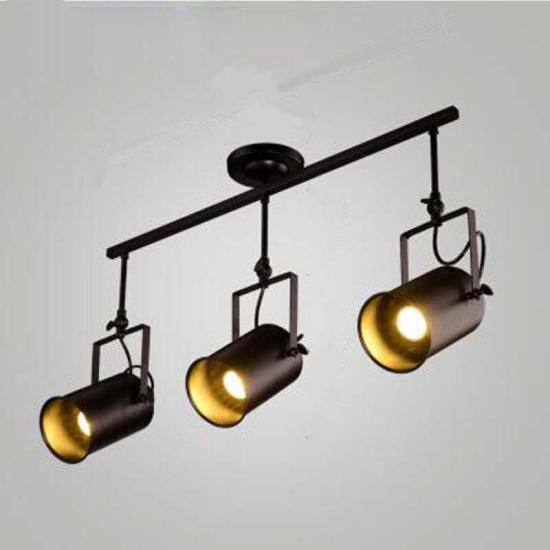 Silva Industriale LED Vintage Regolabile Plafoniere Nero Soggiorno/Camera da Letto