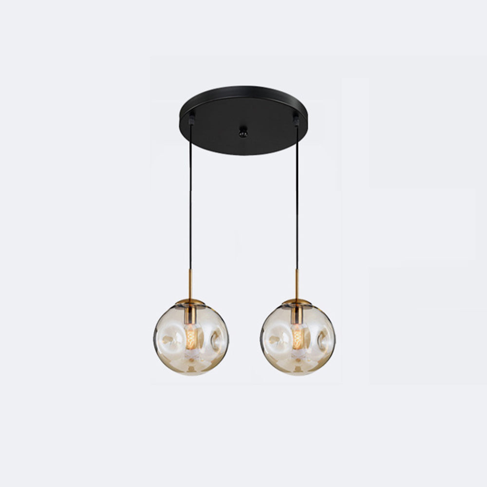 Valentina Semplice Metallo/Vetro Lampade a Sospensione Nero/Oro