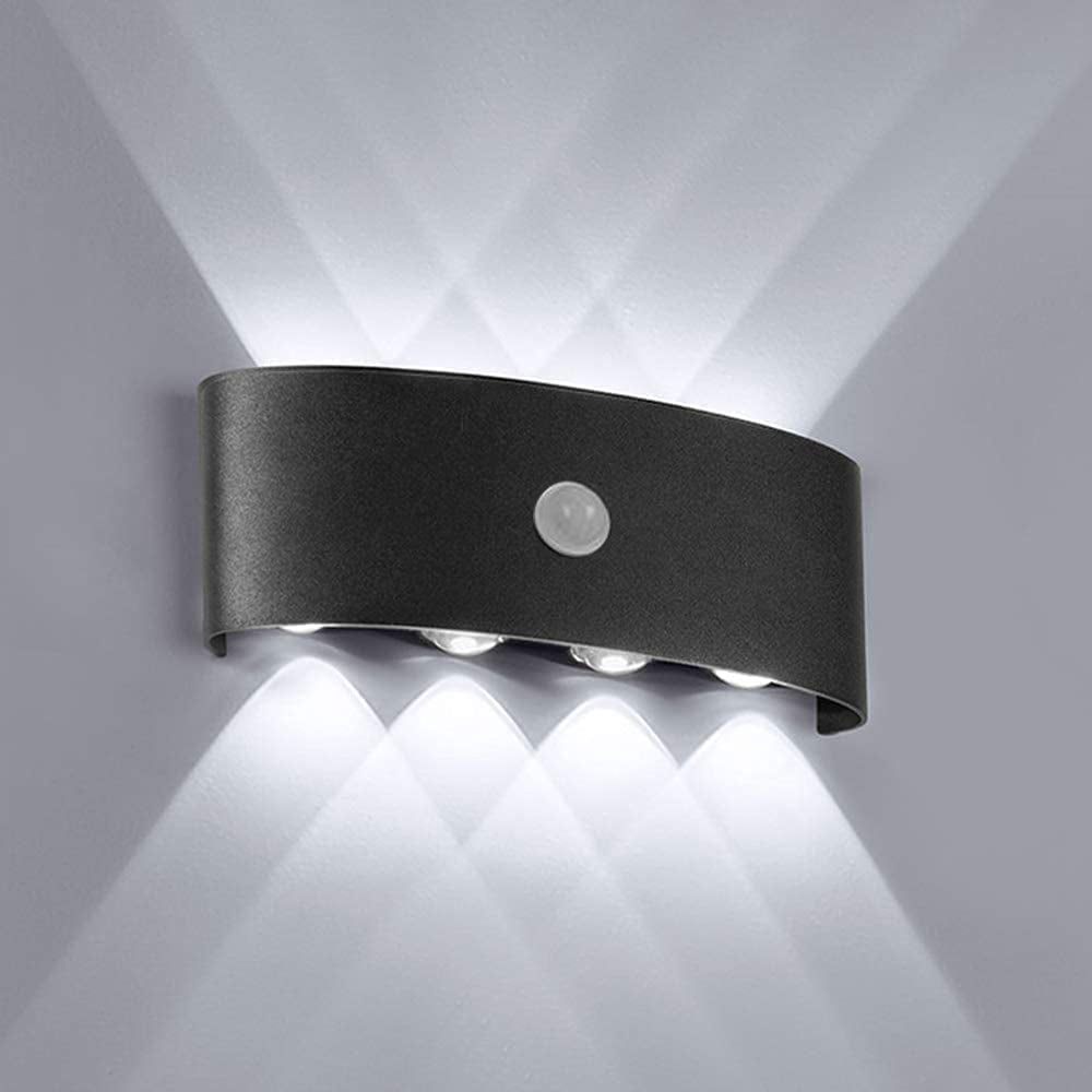 Ray LED Applique da Esterni Metallo/Acrilico Nero/Bianco Moderna Semplice