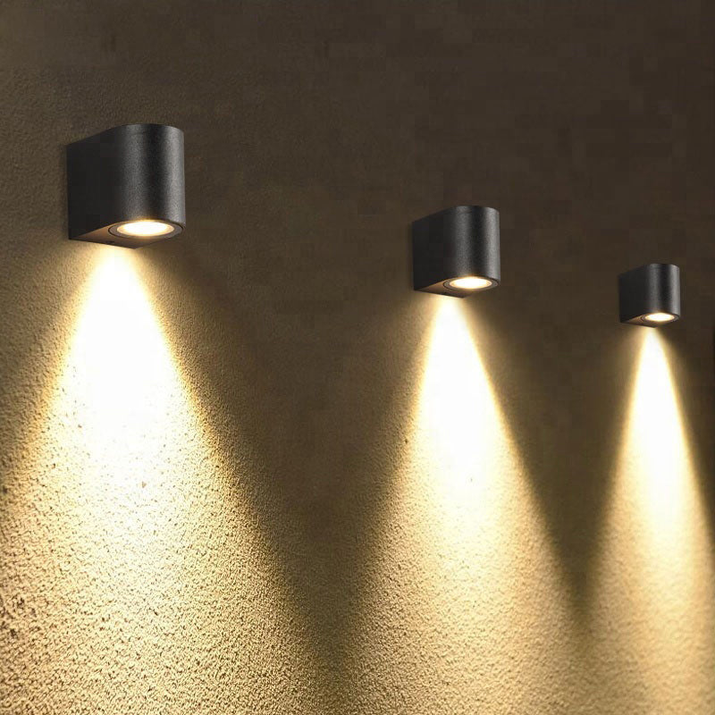 Ray Moderne LED Lampade da Esterno Metallo Nero Quadrato Minimalista