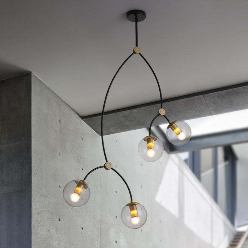 Valentina Minimalista Elegante Irregolare Lampadari Speciale Nera Soggiorno/Camera da Letto