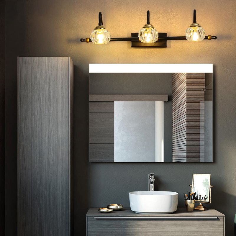 Kristy Vintage Nero Lampade da Specchi Camera da Letto Soggiorno Bagno