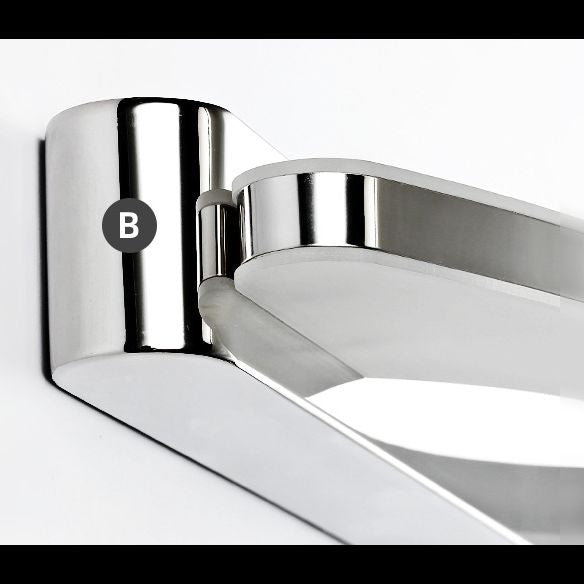 Arisha Applique Cromo Ovale Camera da Letto/Bagno Minimalista