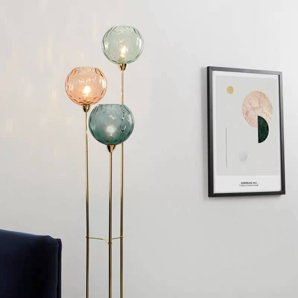 Valentina Designer Bubble Metallo Vetro Lampade da Terra