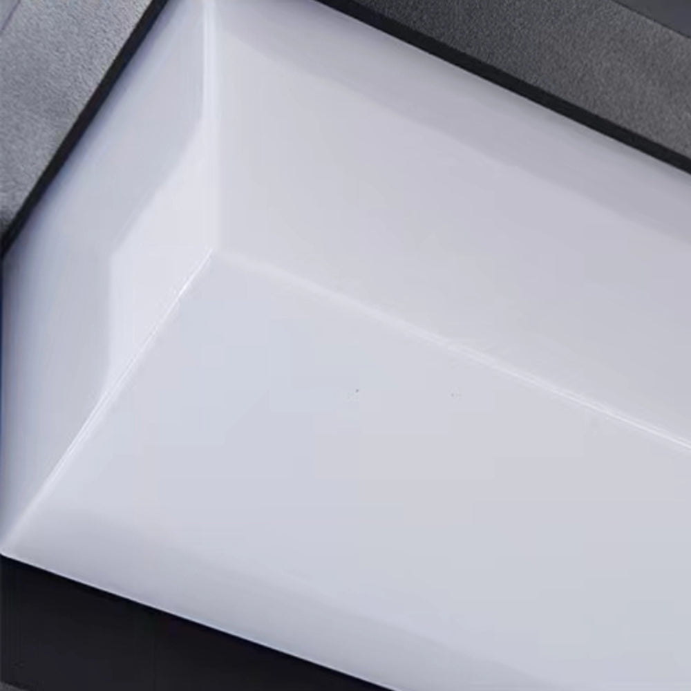 Ray Moderno Rettangolare Metallo Applique da Esterno