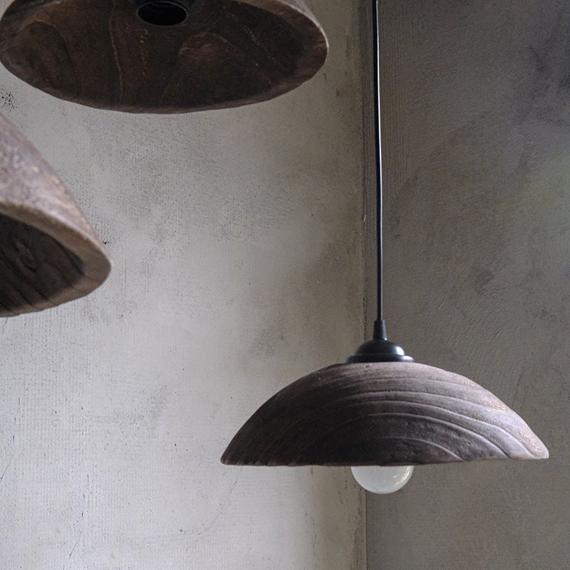 Silva Moderno LED Legno Lampade a Sospensione Marrone Soggiorno