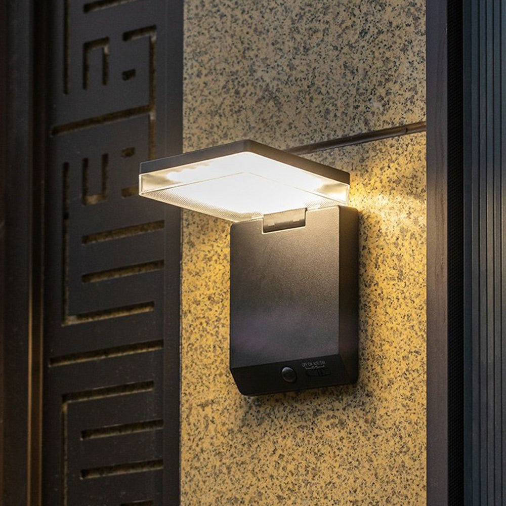 Ray Moderno Sensore ad Angolo Retto Applique da Esterno ad energia Solare