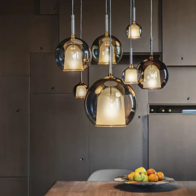 Valentina Moderno Sfera LED Lampade a Sospensione Vetro