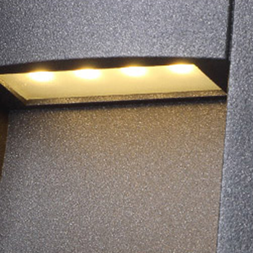 Ray Moderno Rettangolare Superficie Metallo Lampade da Esterno Balcone