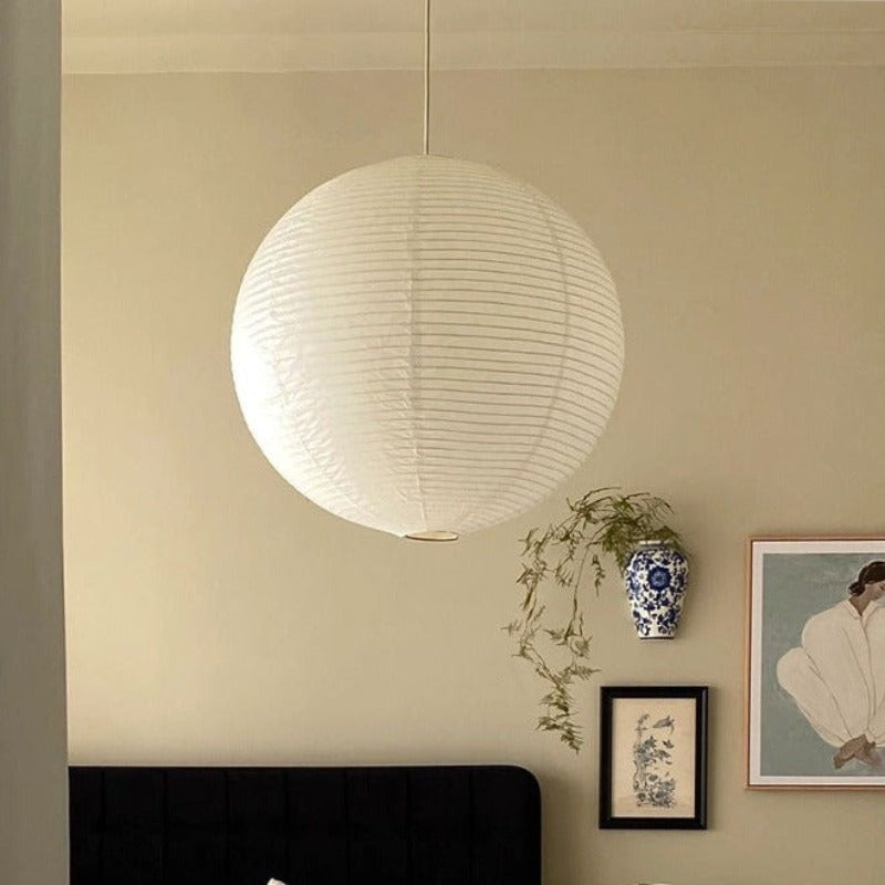 Ritta Giapponese Sferico Metallo Carta Lampade a Sospensione Camera da Letto
