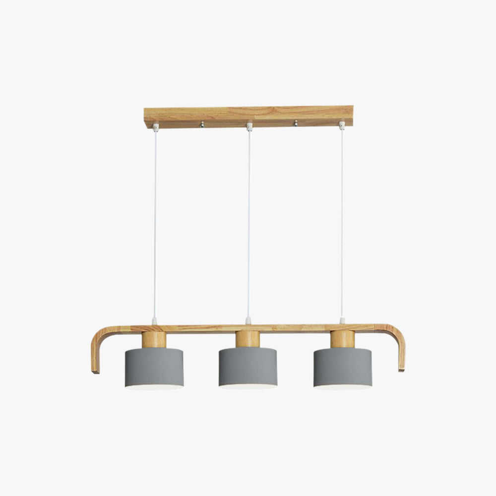 Valentina Lampade a Sospensione Cilindro Nordico, Legno, Camera da Letto
