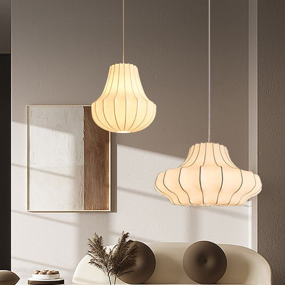 Ritta Artificiale Tessuto Lampade a Sospensione Metallo Tessuto
