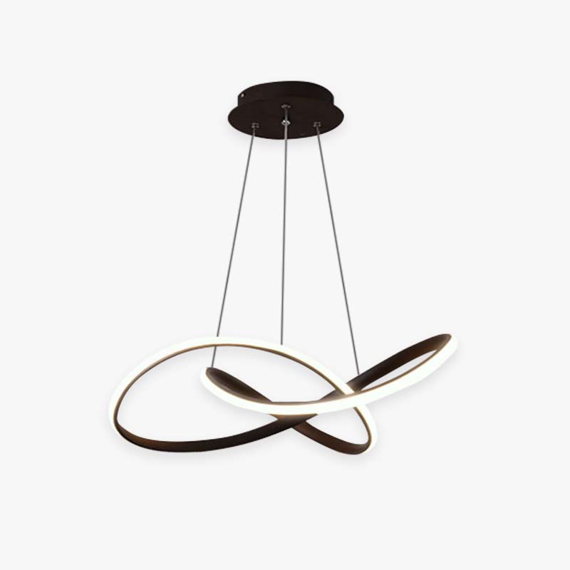 Arisha Moderno Anelli LED Lampada a Sospensione LED Nero/Bianco Soggiorno/Camera da Letto