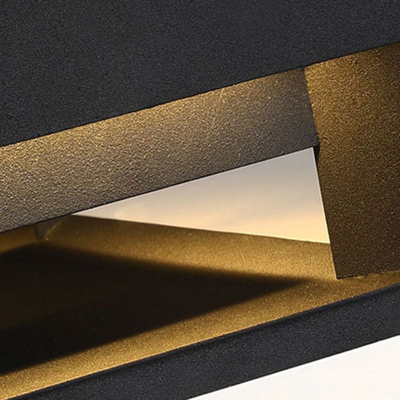 Ray Lampada da Esterno LED Metallo Quadrata Solare Post Moderna