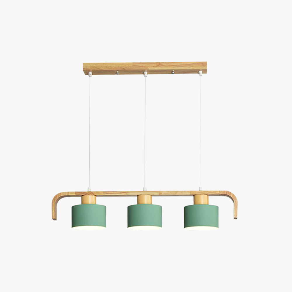 Valentina Lampade a Sospensione Cilindro Nordico, Legno, Camera da Letto