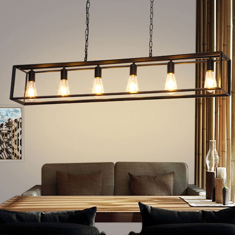 Silva Industriale Rettangle Lampada a Sospensione Soggiorno