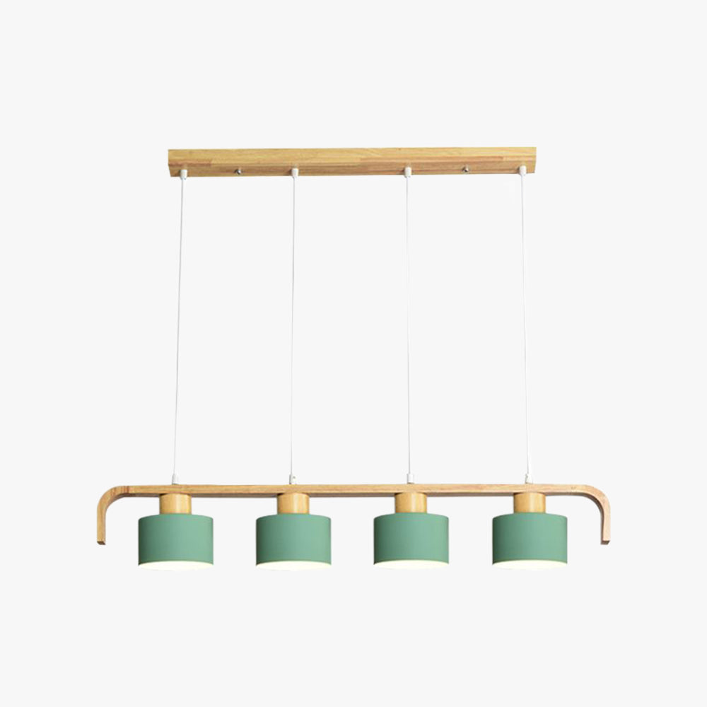 Valentina Lampade a Sospensione Cilindro Nordico, Legno, Camera da Letto