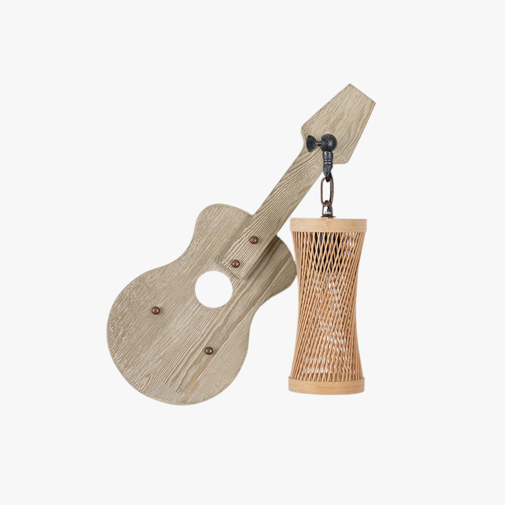 Silva Moderni Design LED Chitarra Applique Metallo Legno Soggiorno/Camera da Letto