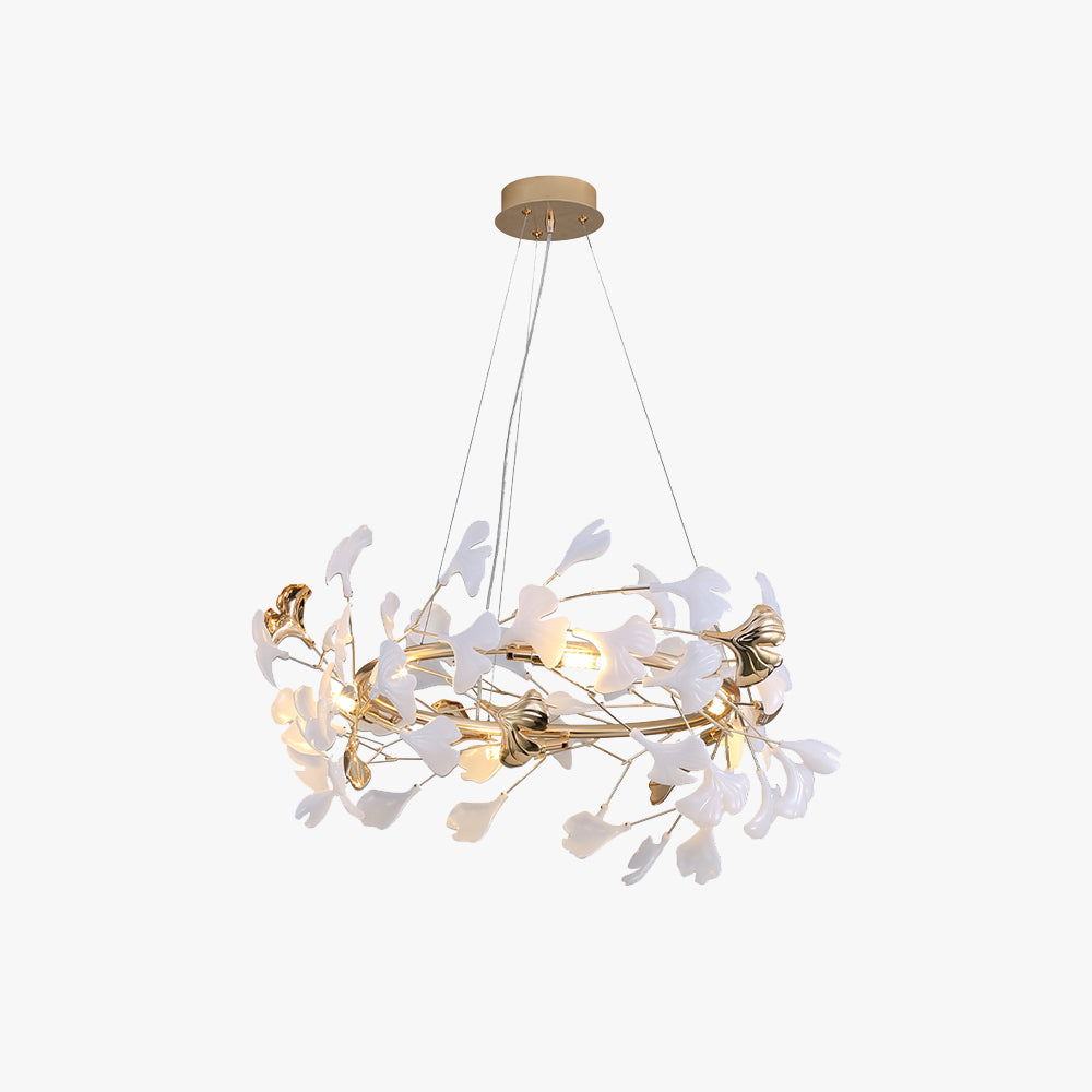 Olivia Moderne LED Lampade a Sospensione Ginkgo Biloba Metallo Oro Petalo Soggiorno/Camera da Letto