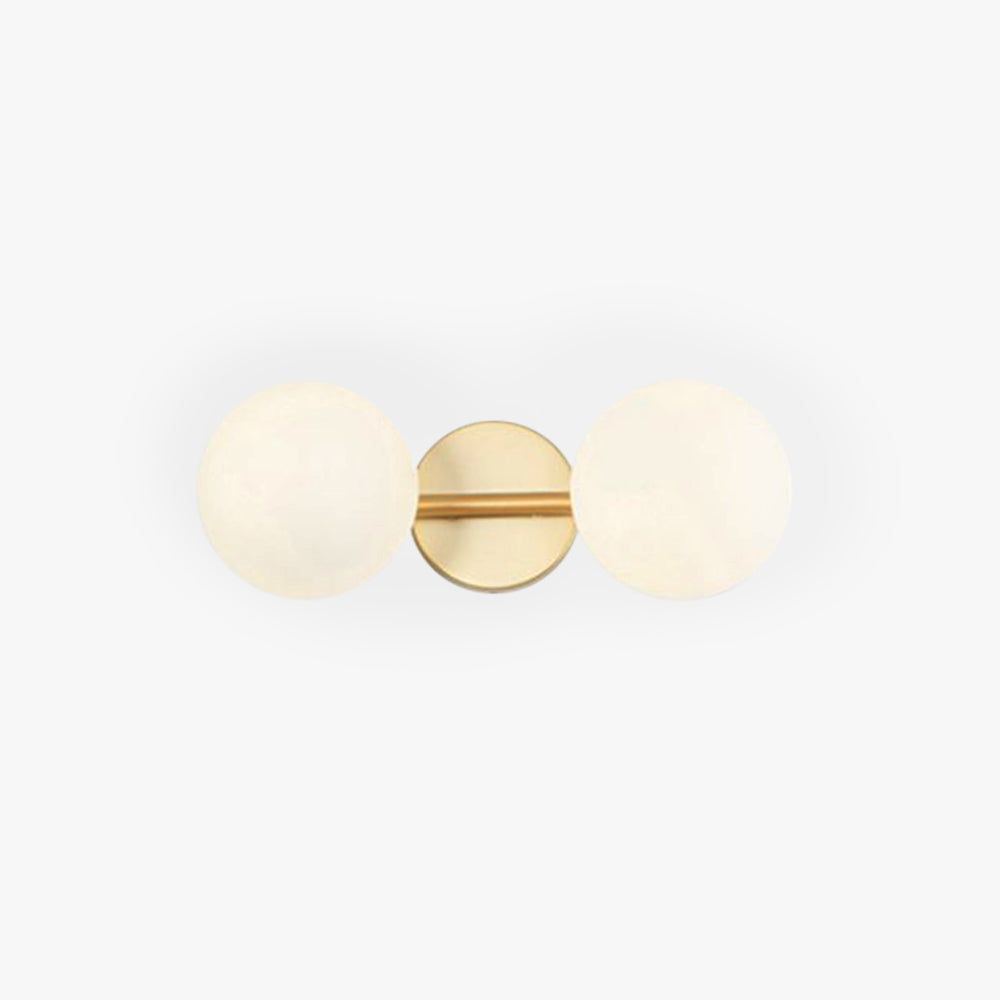 Valentina Moderno LED Applique Cupola Metallo Oro Vetro Bagno/Vanità